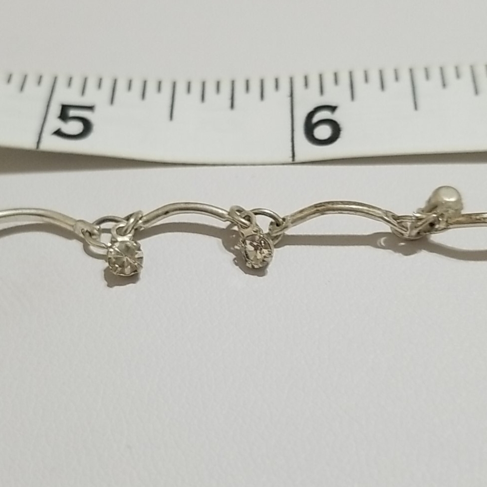 Silver Rhinestone Anklet - Picture 5 of 5